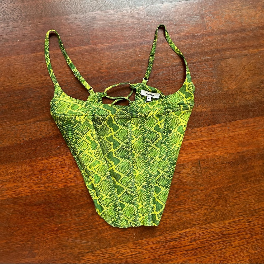 Miaou Venus Corset in green
